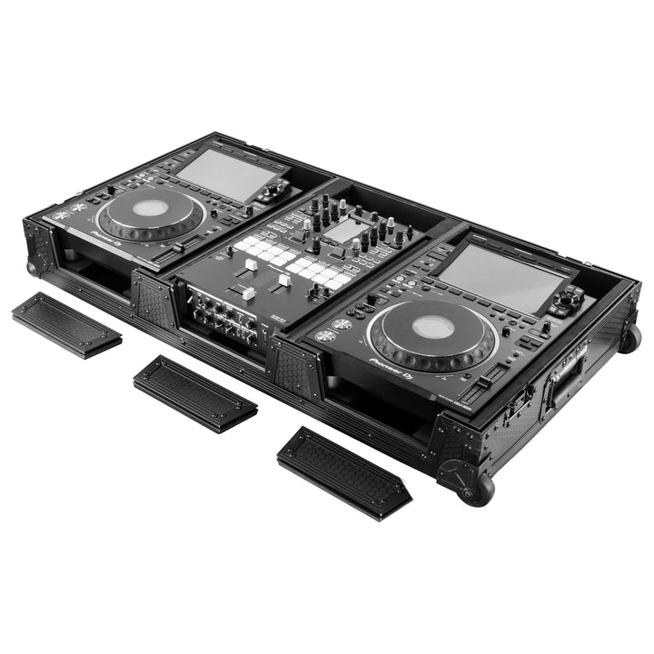 Industrial Board Case Fitting Most 10″ DJ Mixers and Two Pioneer CDJ-3000