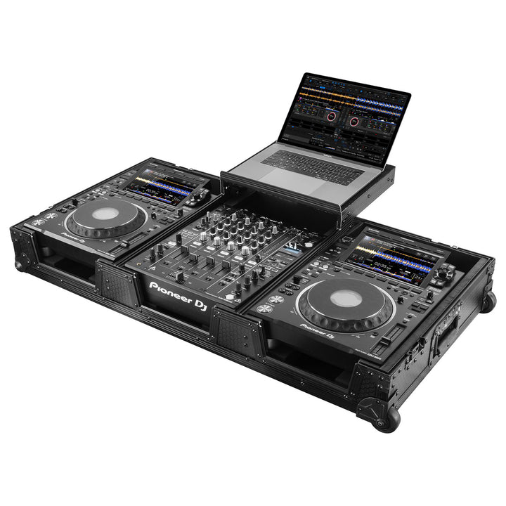 Industrial Board Glide Style Case Fitting Most 12″ DJ Mixers and Two Pioneer CDJ-3000