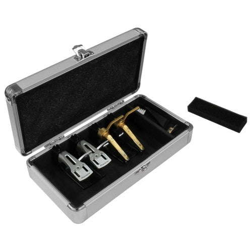 Silver Case for Four Turntable Needle Cartridges